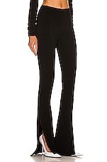 MONOT Slit Ankle Flare Pant in Black, view 2, click to view large image.