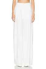 MONOT Pleated Pant in White, view 1, click to view large image.