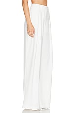 MONOT Pleated Pant in White, view 2, click to view large image.