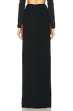 MONOT High Slit Long Skirt in Black, view 3, click to view large image.