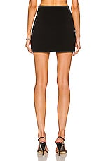 MONOT Round Slit Mini Skirt in Black, view 4, click to view large image.