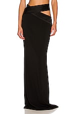 MONOT Cutout Maxi Skirt in Black, view 1, click to view large image.
