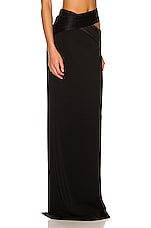 MONOT Cutout Maxi Skirt in Black, view 2, click to view large image.