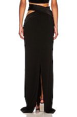 MONOT Cutout Maxi Skirt in Black, view 4, click to view large image.