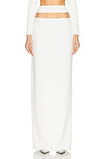 MONOT Cut Out Maxi Skirt in White, view 1, click to view large image.