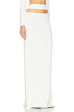 MONOT Cut Out Maxi Skirt in White, view 2, click to view large image.