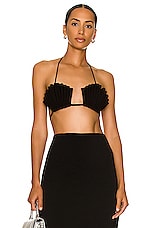 MONOT Seashell Bra Top in Black, view 1, click to view large image.