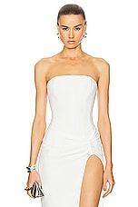 MONOT for FWRD Strapless Bustier Top in White, view 1, click to view large image.