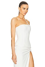 MONOT for FWRD Strapless Bustier Top in White, view 2, click to view large image.