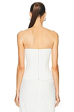 MONOT for FWRD Strapless Bustier Top in White, view 3, click to view large image.