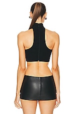 MONOT Collar Bandeau Top in Black, view 3, click to view large image.