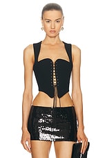 MONOT Ari Laced Corset Top in Black, view 1, click to view large image.