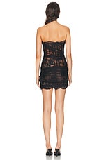 Monse Strapless Lace Bustier Dress in Black, view 3, click to view large image.