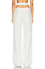 Monse Criss Cross Waistband Pant in White, view 3, click to view large image.
