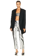 Monse Foil Tyvek Pant in Silver, view 4, click to view large image.