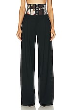 Monse Print Bustier Trouser in Black, view 1, click to view large image.