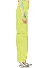 Monse Double Waistband Cargo Pant in Lime, view 3, click to view large image.