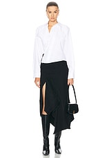 Monse Deconstructed Long Denim Skirt in Black, view 6, click to view large image.