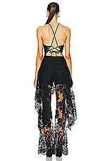 Monse Tie Back Lace Top in Black, view 3, click to view large image.