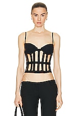 Monse Scuba Bustier Top in Black, view 1, click to view large image.