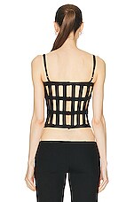 Monse Scuba Bustier Top in Black, view 3, click to view large image.