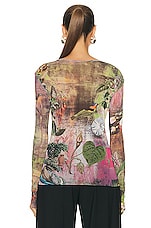 Monse Print Mesh Top in Print Multi, view 3, click to view large image.