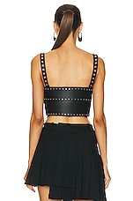 Monse Studded Bustier Top in Black, view 3, click to view large image.
