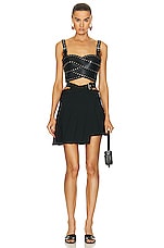 Monse Studded Bustier Top in Black, view 4, click to view large image.
