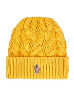 Moncler Grenoble Beanie in Yellow, view 1, click to view large image.