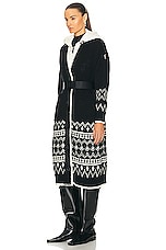 Moncler Grenoble Cardigan in Black & White, view 3, click to view large image.