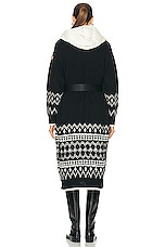 Moncler Grenoble Cardigan in Black & White, view 4, click to view large image.