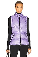Moncler Grenoble Moye Vest in Lavender, view 2, click to view large image.