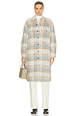 Moncler Grenoble Vanay Shirt Jacket in Cream & Multi, view 1, click to view large image.