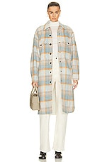 Moncler Grenoble Vanay Shirt Jacket in Cream & Multi, view 2, click to view large image.