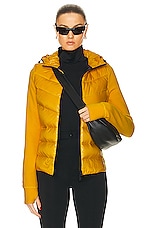 Moncler Grenoble Zip Up Cardigan in Yellow, view 1, click to view large image.
