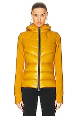Moncler Grenoble Zip Up Cardigan in Yellow, view 2, click to view large image.
