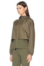 Moncler Grenoble Zip Up Cardigan in Olive Green, view 4, click to view large image.