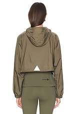 Moncler Grenoble Zip Up Cardigan in Olive Green, view 5, click to view large image.