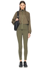 Moncler Grenoble Zip Up Cardigan in Olive Green, view 6, click to view large image.