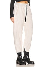 Moncler Grenoble Drawstring Sweatpant in White, view 2, click to view large image.