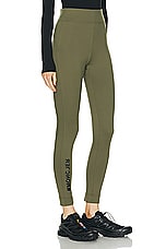 Moncler Grenoble Leggings in Olive Green, view 2, click to view large image.