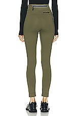Moncler Grenoble Leggings in Olive Green, view 3, click to view large image.