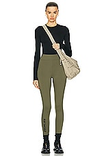 Moncler Grenoble Leggings in Olive Green, view 4, click to view large image.