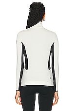 Moncler Grenoble Half Zip Top in White, view 3, click to view large image.