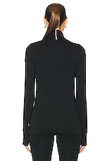 Moncler Grenoble Jersey Turtleneck Top in Black, view 4, click to view large image.