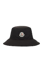 Moncler Bucket Hat in Black, view 1, click to view large image.
