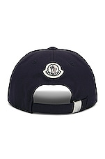 Moncler Baseball Cap in Navy, view 2, click to view large image.