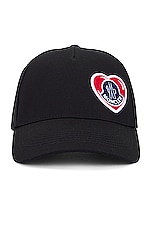 Moncler Baseball Cap in Black, view 1, click to view large image.