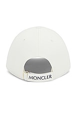 Moncler Baseball Cap in Silk White, view 2, click to view large image.