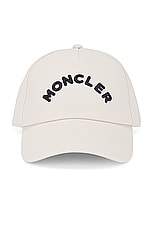 Moncler Baseball Cap in Antique White, view 1, click to view large image.